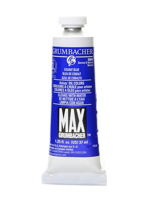 Grumbacher Max Water Miscible Oil Colors Cobalt Blue 1.25 Oz. (M049)