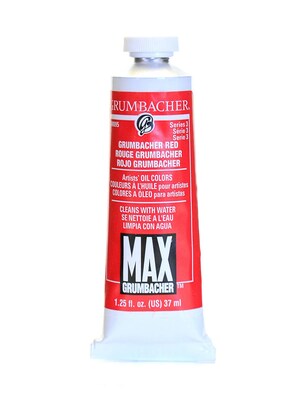 Grumbacher Max Water Miscible Oil Colors Grumbacher Red (Naphthol Red) 1.25 Oz. [Pack Of 2] (2PK-M095)