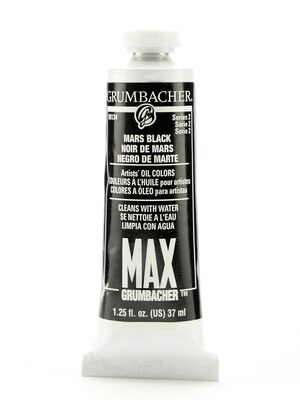 Grumbacher Max Water Miscible Oil Colors Mars Black 1.25 Oz. [Pack Of 2] (2PK-M134)