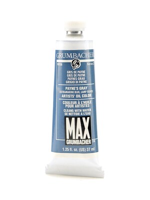 Grumbacher Max Water Miscible Oil Colors Payne'S Gray 1.25 Oz. (M156)