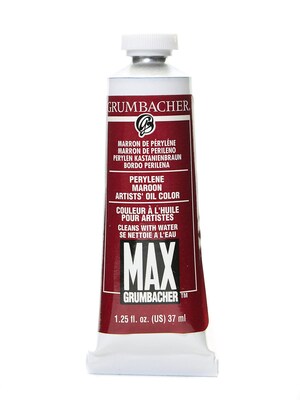 Grumbacher Max Water Miscible Oil Colors Perylene Maroon 1.25 Oz. (M163)