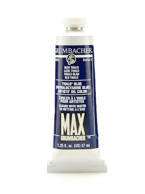 Grumbacher Max Water Miscible Oil Colors Thalo Blue 1.25 Oz. [Pack Of 2] (2PK-M203)