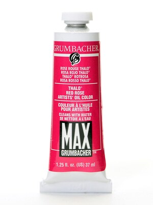 Grumbacher Max Water Miscible Oil Colors Thalo Red Rose 1.25 Oz. (M208)