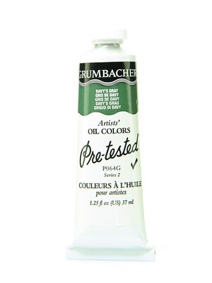 Grumbacher Pre-Tested Artists Oil Colors DavyS Gray P064 1.25 Oz. [Pack Of 2] (2PK-P064G)