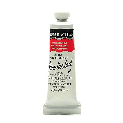 Grumbacher Pre-Tested Artists Oil Colors Grumbacher Red (Naphthol Red) P095 1.25 Oz. [Pack Of 2] (2PK-P095G)