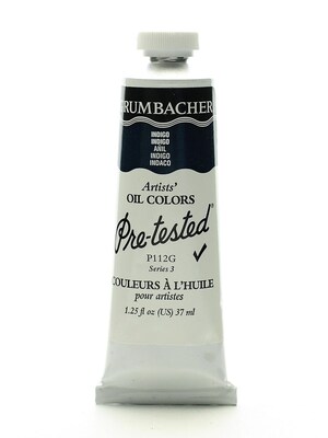 Grumbacher Pre-Tested Artists Oil Colors Indigo P112 1.25 Oz. [Pack Of 2] (2PK-P112G)