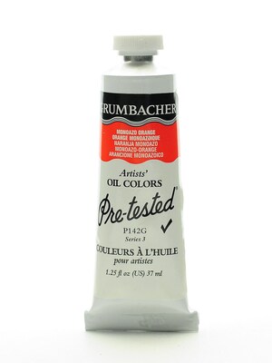 Grumbacher Pre-Tested Artists Oil Colors Monoazo Orange P142 1.25 Oz. [Pack Of 2] (2PK-P142G)