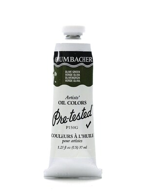 Grumbacher Pre-Tested Artists Oil Colors Olive Green P150 1.25 Oz. [Pack Of 2] (2PK-P150G)