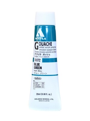 Holbein Acryla Gouache 20 Ml Blue Green [Pack Of 2] (2PK-D072)