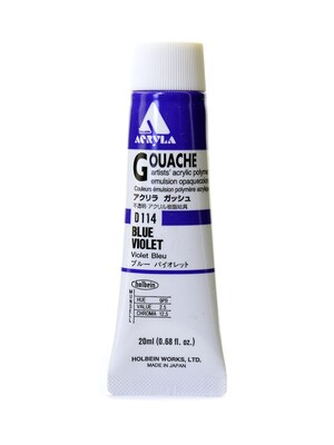 Holbein Acryla Gouache 20 Ml Blue Violet [Pack Of 2] (2PK-D114)