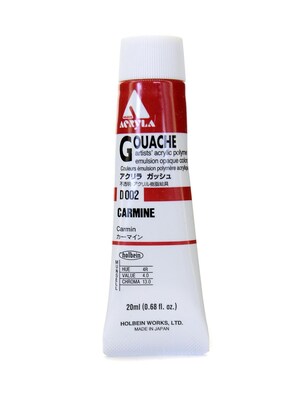 Holbein Acryla Gouache 20 Ml Carmine [Pack Of 2] (2PK-D002)