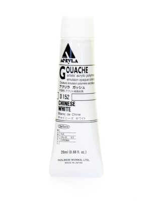 Holbein Acryla Gouache 20 Ml Chinese White [Pack Of 2] (2PK-D152)