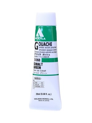 Holbein Acryla Gouache 20 Ml Cobalt Green [Pack Of 2] (2PK-D068)