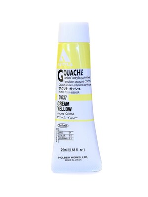 Holbein Acryla Gouache 20 Ml Cream Yellow [Pack Of 2] (2PK-D037)