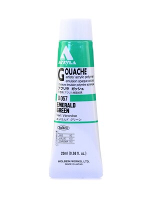 Holbein Acryla Gouache 20 Ml Emerald Green [Pack Of 2] (2PK-D067)