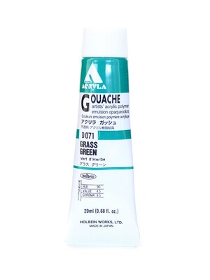 Holbein Acryla Gouache 20 Ml Grass Green [Pack Of 2] (2PK-D071)