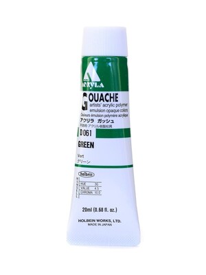 Holbein Acryla Gouache 20 Ml Green [Pack Of 2] (2PK-D061)