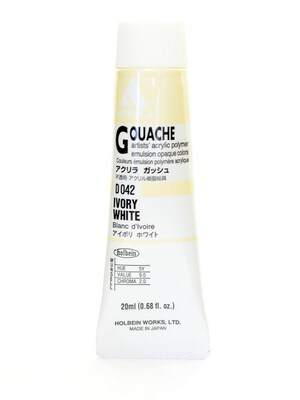 Holbein Acryla Gouache 20 Ml Ivory White [Pack Of 2] (2PK-D042)