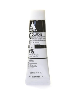 Holbein Acryla Gouache 20 Ml Lamp Black [Pack Of 2] (2PK-D137)
