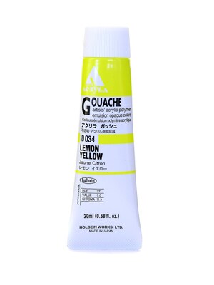 Holbein Acryla Gouache 20 Ml Lemon Yellow [Pack Of 2] (2PK-D034)