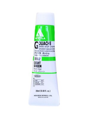 Holbein Acryla Gouache 20 Ml Light Green [Pack Of 2] (2PK-D062)