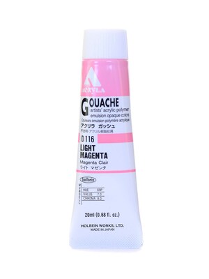 Holbein Acryla Gouache 20 Ml Light Magenta [Pack Of 2] (2PK-D116)
