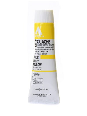 Holbein Acryla Gouache 20 Ml Light Yellow [Pack Of 2] (2PK-D032)