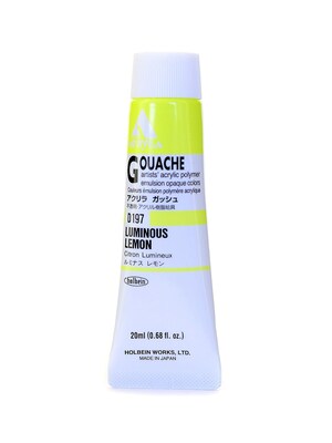 Holbein Acryla Gouache 20 Ml Luminous Lemon [Pack Of 2] (2PK-D197)