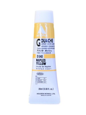 Holbein Acryla Gouache 20 Ml Naples Yellow [Pack Of 2] (2PK-D040)