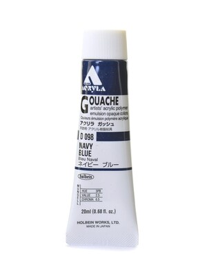 Holbein Acryla Gouache 20 Ml Navy Blue [Pack Of 2] (2PK-D098)