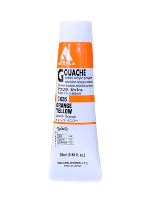 Holbein Acryla Gouache 20 Ml Orange Yellow [Pack Of 2] (2PK-D036)