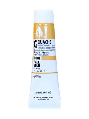 Holbein Acryla Gouache 20 Ml Pale Gold [Pack Of 2] (2PK-D181)
