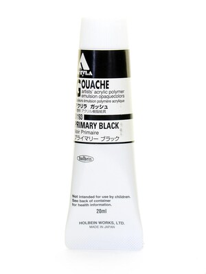 Holbein Acryla Gouache 20 Ml Primary Black [Pack Of 2] (2PK-D193)