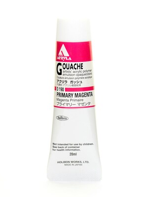 Holbein Acryla Gouache 20 Ml Primary Magenta [Pack Of 2] (2PK-D190)
