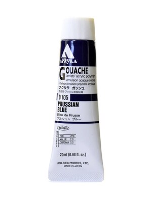 Holbein Acryla Gouache 20 Ml Prussian Blue [Pack Of 2] (2PK-D105)