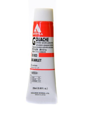 Holbein Acryla Gouache 20 Ml Scarlet [Pack Of 2] (2PK-D003)
