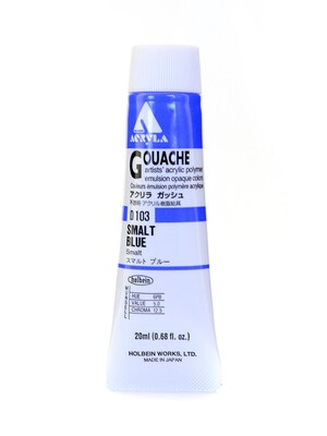 Holbein Acryla Gouache 20 Ml Smalt Blue [Pack Of 2] (2PK-D103)