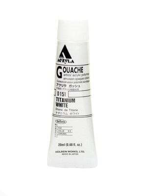 Holbein Acryla Gouache 20 Ml Titanium White [Pack Of 2] (2PK-D151)