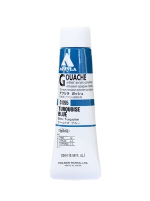 Holbein Acryla Gouache 20 Ml Turquoise Blue [Pack Of 2] (2PK-D095)