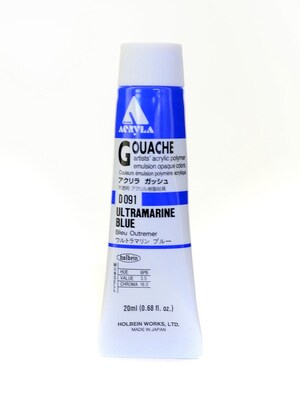 Holbein Acryla Gouache 20 Ml Ultramarine Blue [Pack Of 2] (2PK-D091)