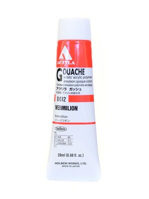 Holbein Acryla Gouache 20 Ml Vermillion [Pack Of 2] (2PK-D012)