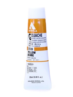 Holbein Acryla Gouache 20 Ml Yellow Ochre [Pack Of 2] (2PK-D039)