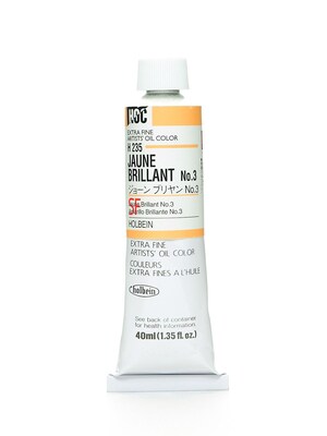 Holbein Artist Oil Colors Jaune Brillant #3 40 Ml [Pack Of 2] (2PK-H235)