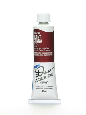 Holbein Duo Aqua Artist Oil Color Burnt Sienna 40 Ml [Pack Of 2] (2PK-DU318)