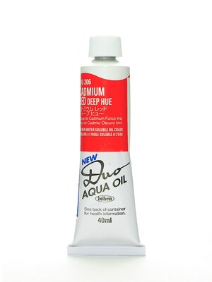 Holbein Duo Aqua Artist Oil Color Cadmium Red Deep Hue 40 Ml [Pack Of 2] (2PK-DU206)