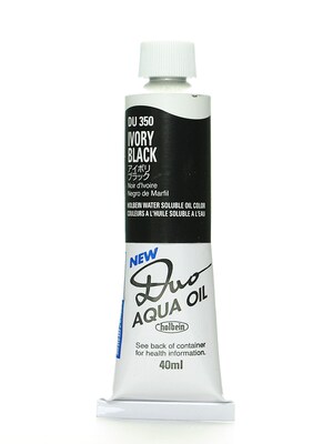 Holbein Duo Aqua Artist Oil Color Ivory Black 40 Ml [Pack Of 2] (2PK-DU350)