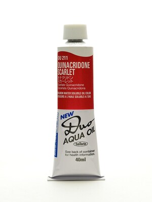 Holbein Duo Aqua Artist Oil Color Quinacridone Scarlet 40 Ml (DU211)