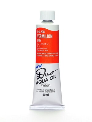 Holbein Duo Aqua Artist Oil Color Vermilion Hue 40 Ml [Pack Of 2] (2PK-DU208)