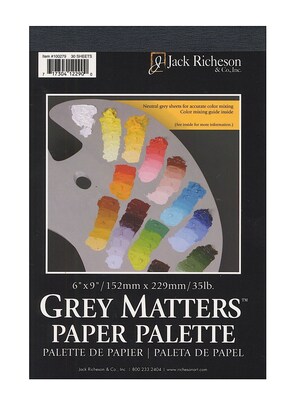 Jack Richeson Grey Matters Paper Palettes 6 In. X 9 In. [Pack Of 4] (4PK-100279)
