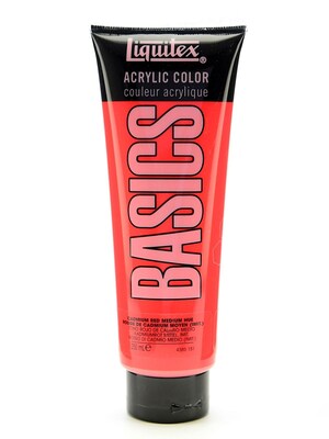 Liquitex Basics Acrylics Colors Cadmium Red Medium Hue 8.5 Oz. Tube (4385151)
